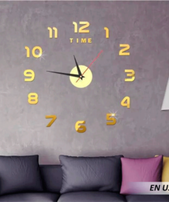 Reloj de pared autoadhesivo armable