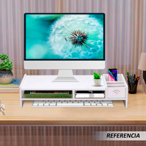 Soporte de Escritorio para Monitor con Cajones de Almacenamiento - Imagen 7