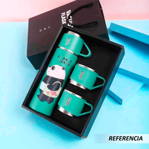 Juego de termo con tazas con diseño - Imagen 7