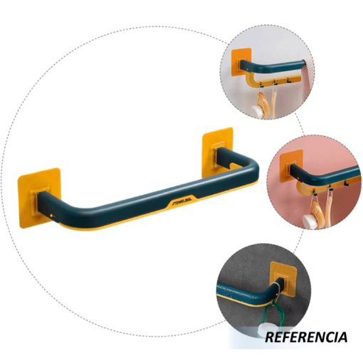 Toallero adhesivo baño colgador toalla - Imagen 7